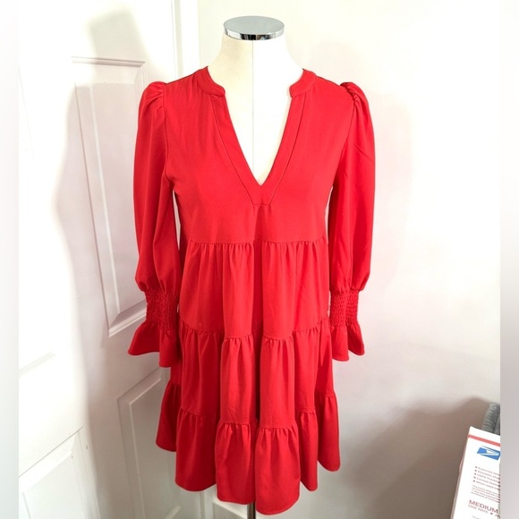 Pomander Place Scarlet Ted Tiered V-Neck Dress - Picture 5 of 8